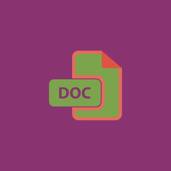 DOC Векторна піктограма розширення файлів . — стоковий вектор