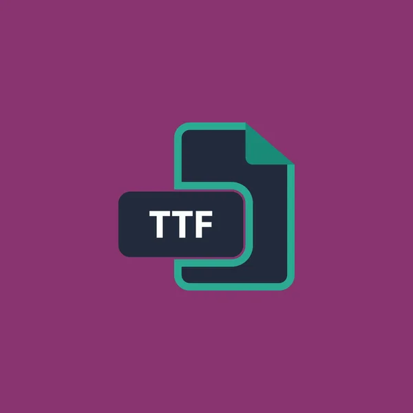 Ikona typu TTF rozšíření textového souboru — Stockový vektor