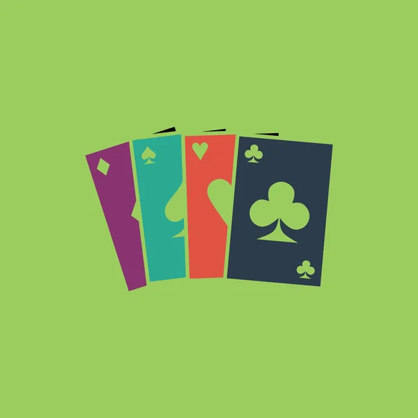 Icono de tarjetas de juego — Vector de stock