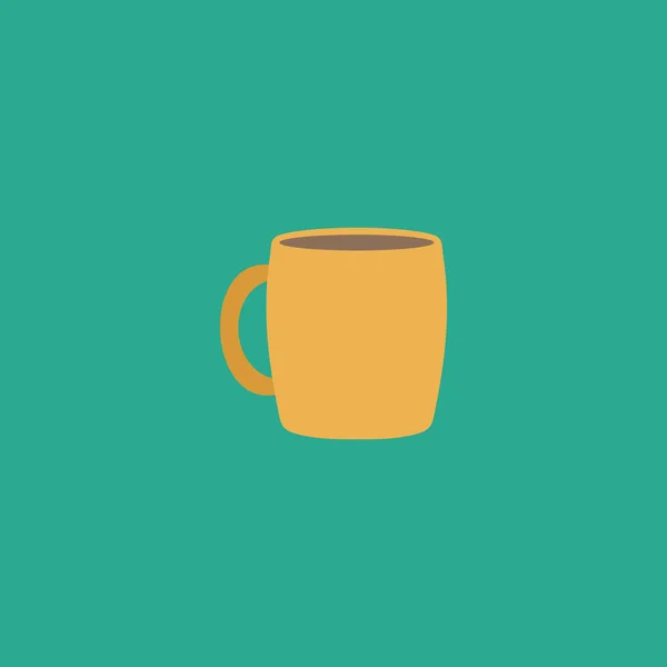 Čaj šálek ploché ikony — Stockový vektor