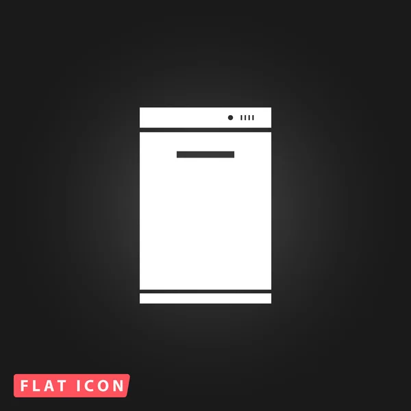 Cuisine - icône du lave-vaisselle — Image vectorielle