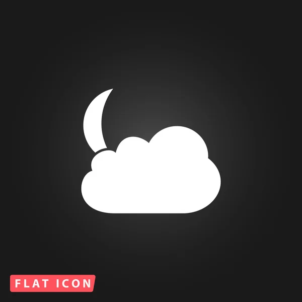 Hold és felhők — Stock Vector