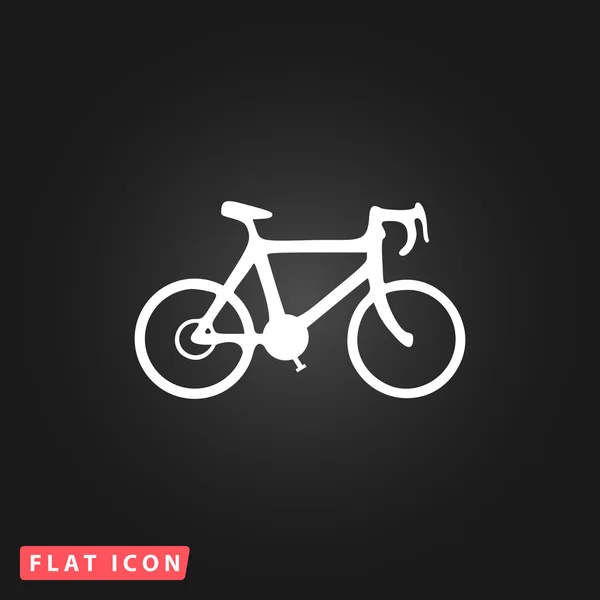 Bicicletta icona piatta — Vettoriale Stock