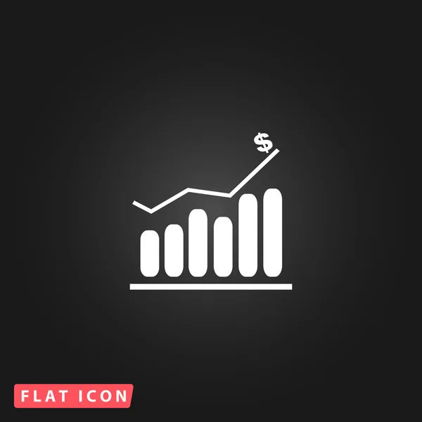 Gráfico Ícone plano — Vetor de Stock