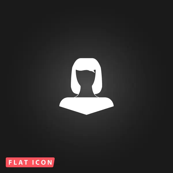 Girl icon head silhouette — Stock Vector