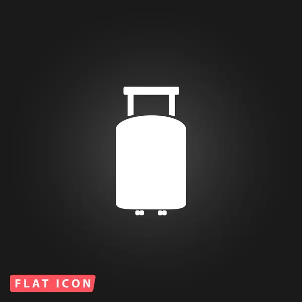 Seyahat bavul düz simgesi — Stok Vektör