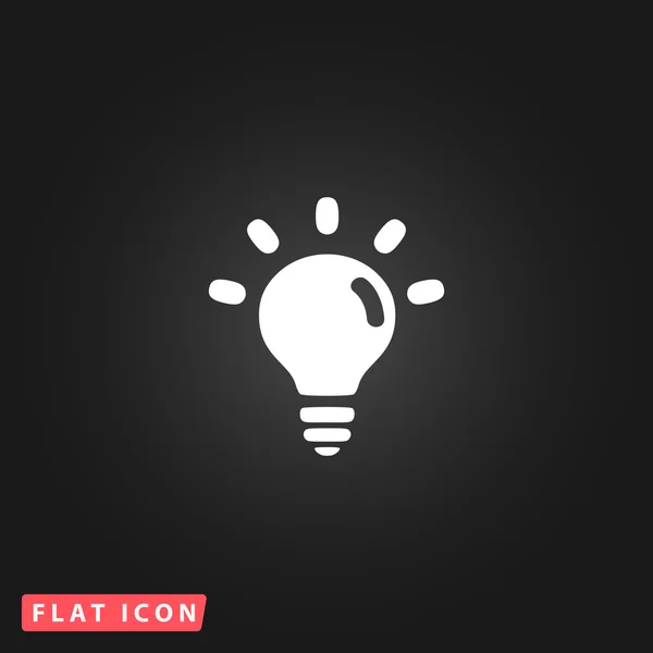 Lamp platte pictogram — Stockvector