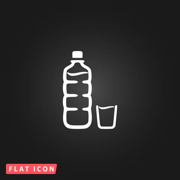 Plastic fles en glas — Stockvector