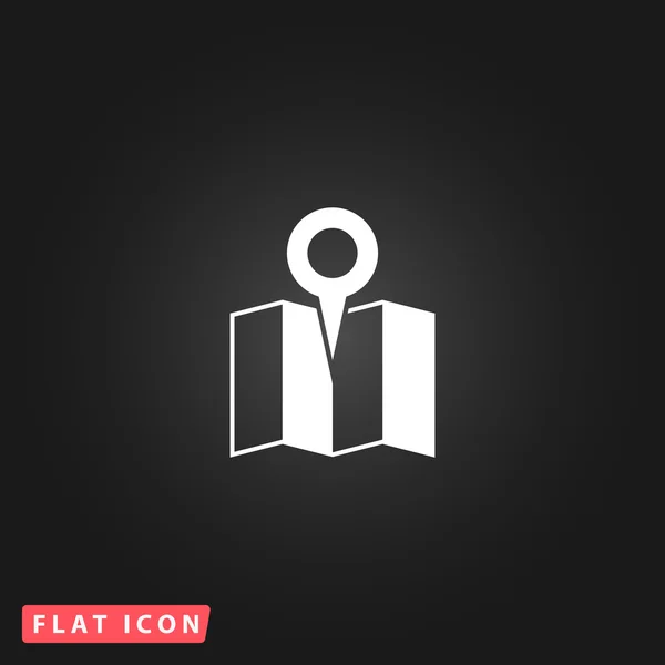 Icono de ubicación plana — Vector de stock