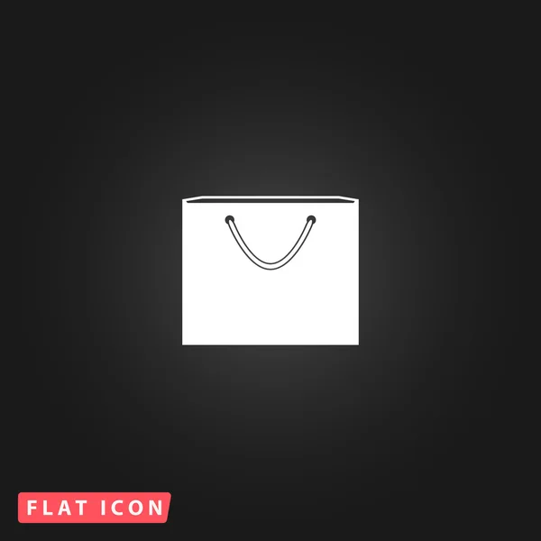 Bolsa de compras icono plano — Vector de stock