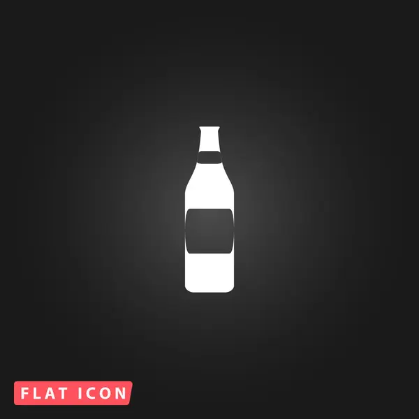 Flesje bier - vectorillustratie — Stockvector