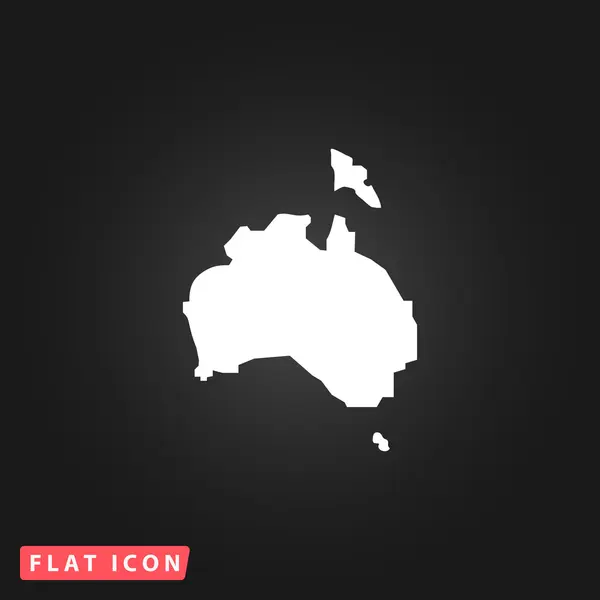 高いベクトル地図 - オーストラリア — ストックベクタ