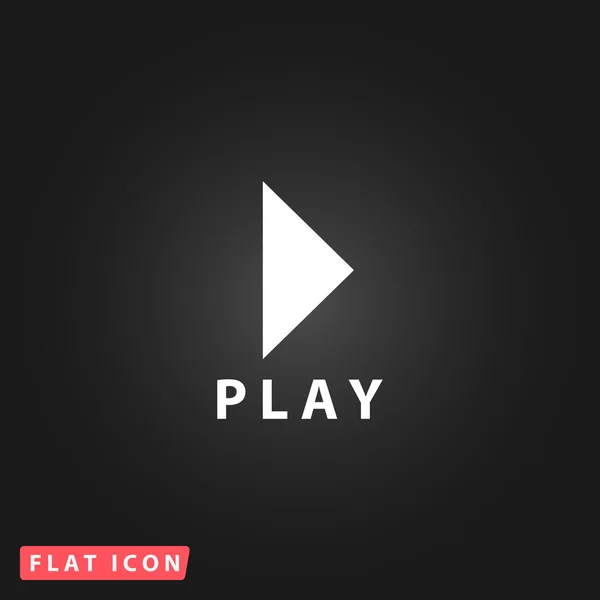 Pulsante Play icona piatta — Vettoriale Stock