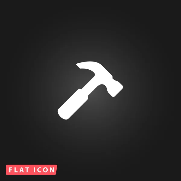 Hammer flat icon — Stock Vector