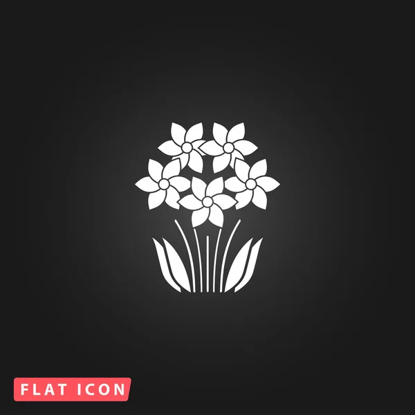 Bush blomma ikon. Vektor illustration — Stock vektor