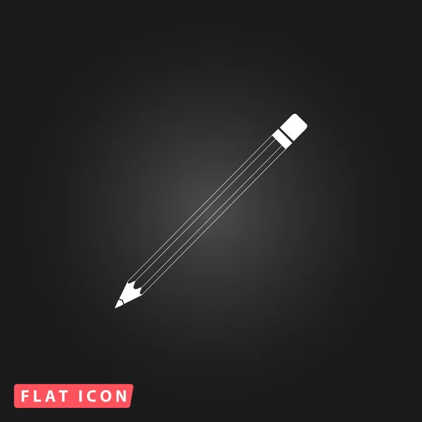 Bleistift flach Symbol — Stockvektor