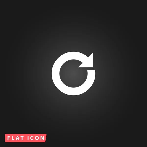 Circular arrow flat icon — Stock Vector