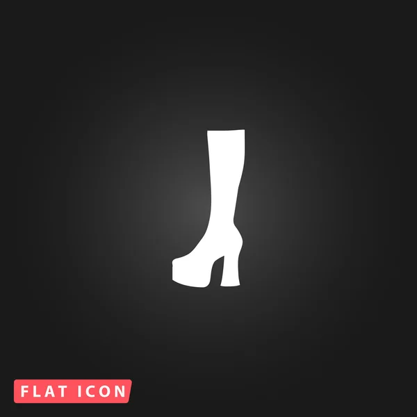 Mujer chaussure icono plano — Vector de stock