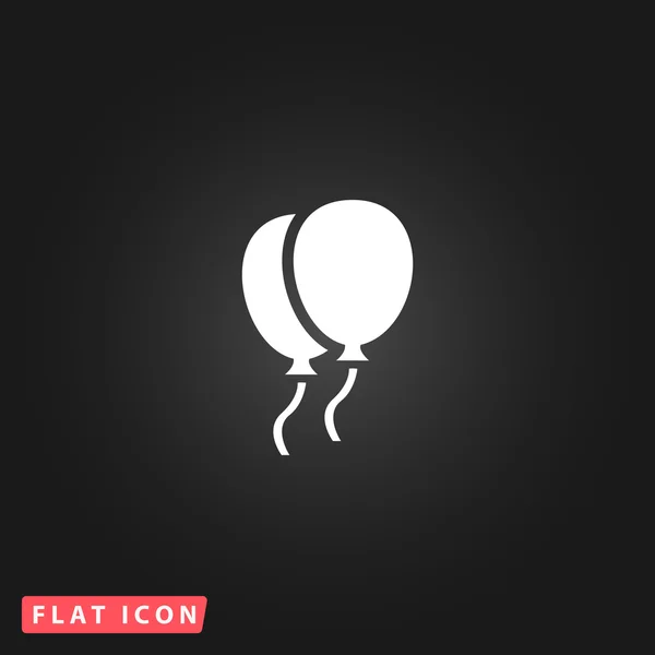 Icône plate ballons — Image vectorielle