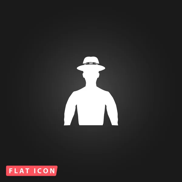 Hombre en sombrero avatar — Vector de stock