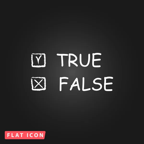 True 与 false 的图标 — 图库矢量图片