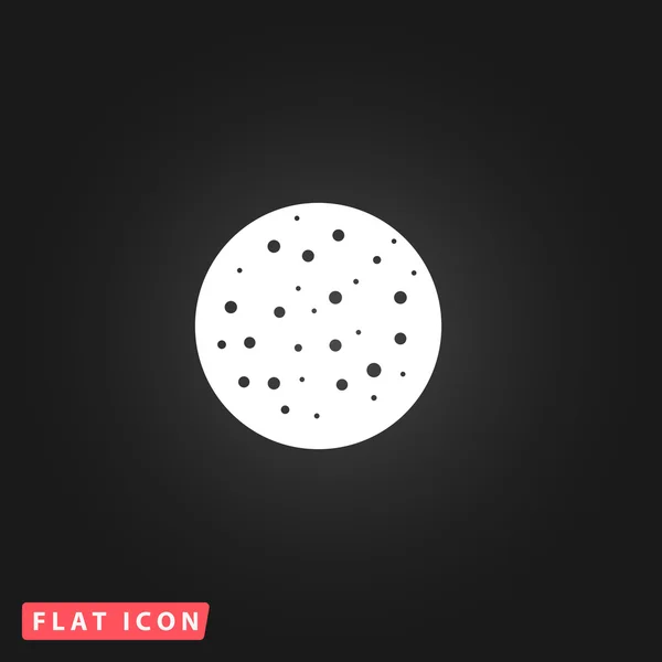 Moon flat icon — Stock Vector