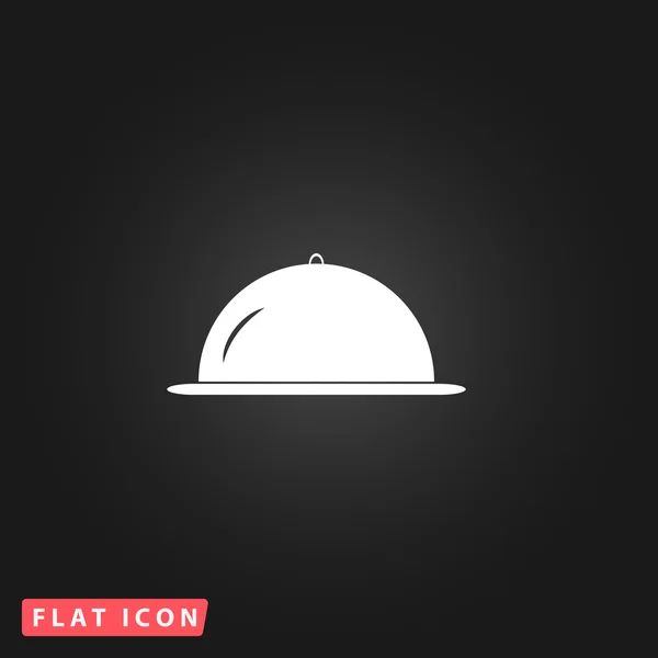 Restaurant cloche pictogram — Stockvector