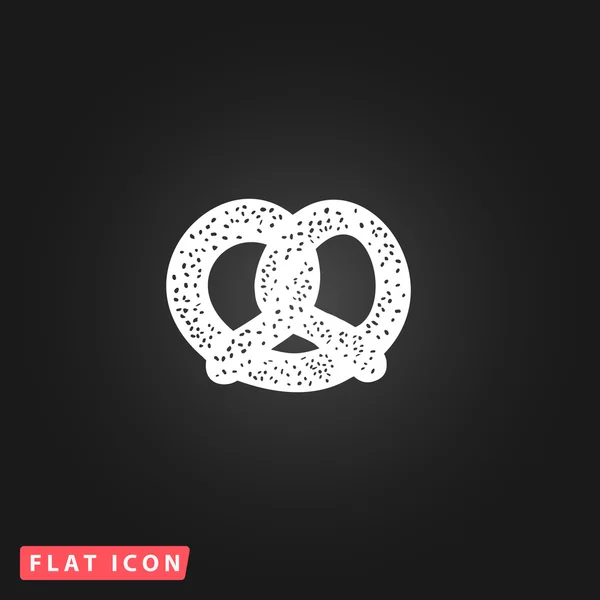 Pretzel flat icon — Stock Vector