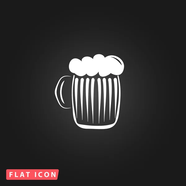 Glass of beer with foam — Stock Vector