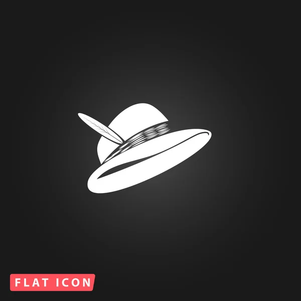 Sombrero con una pluma — Vector de stock