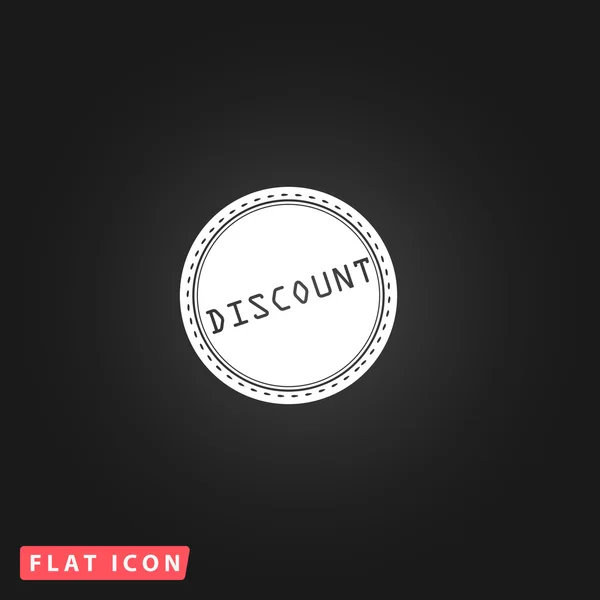 Discount icône plate — Image vectorielle