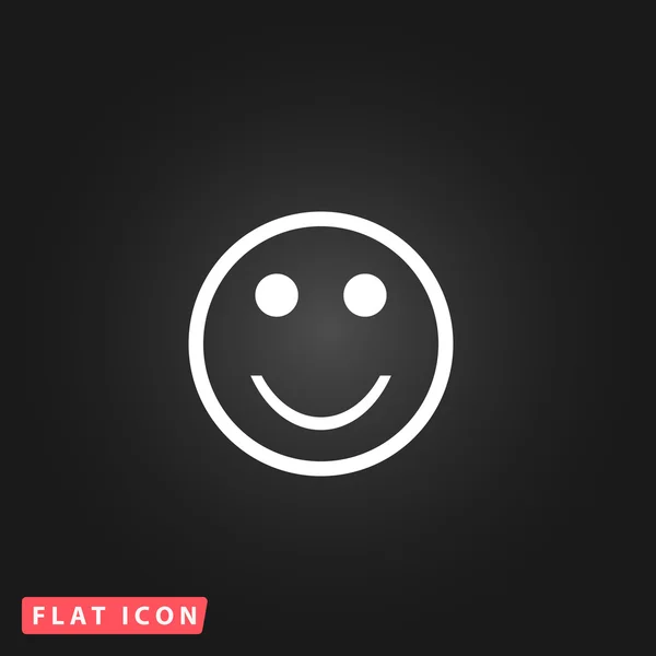 Sonrisa icono plano — Vector de stock