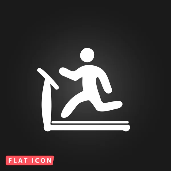 Correr icono plano — Vector de stock