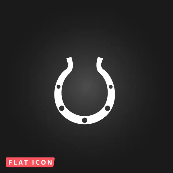 Lycka Hästsko flat ikonen — Stock vektor