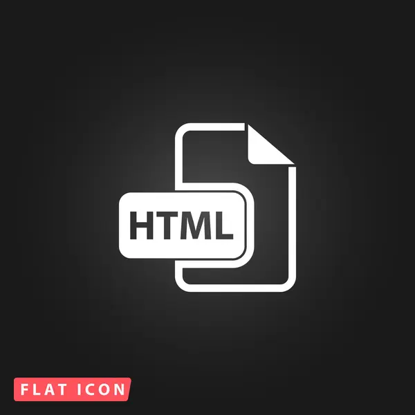 HTML-bestand uitbreiding pictogram vector. — Stockvector