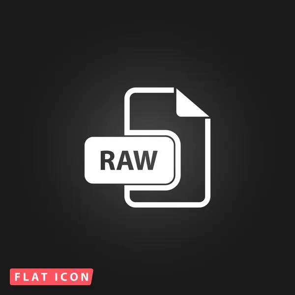 Symbol für die Erweiterung der RAW-Bilddatei. — Stockvektor