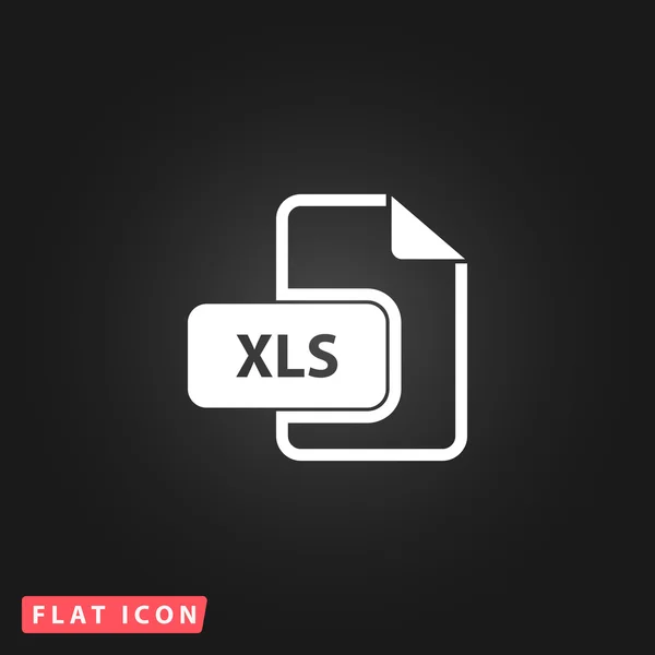 XLS extension text file type icon — Stock Vector