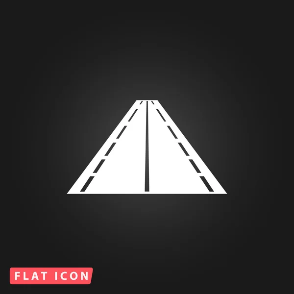 Road flat icon — Stock Vector