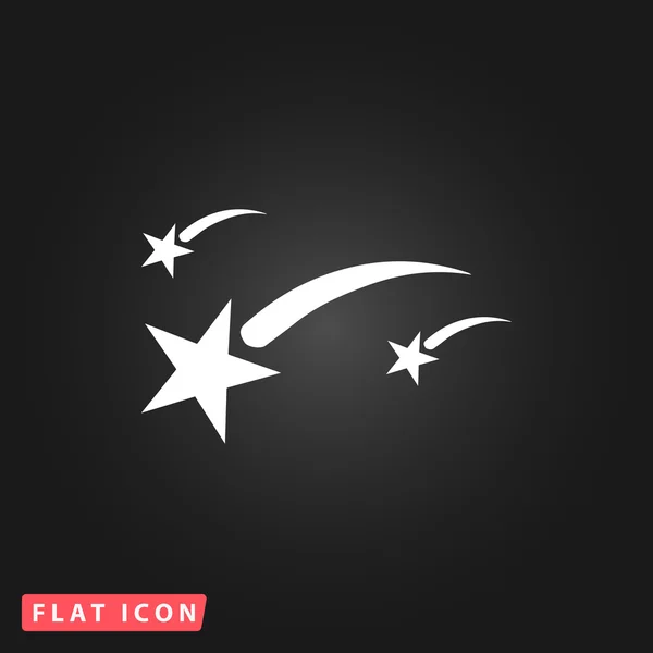 Meteor flat icon — Stock Vector
