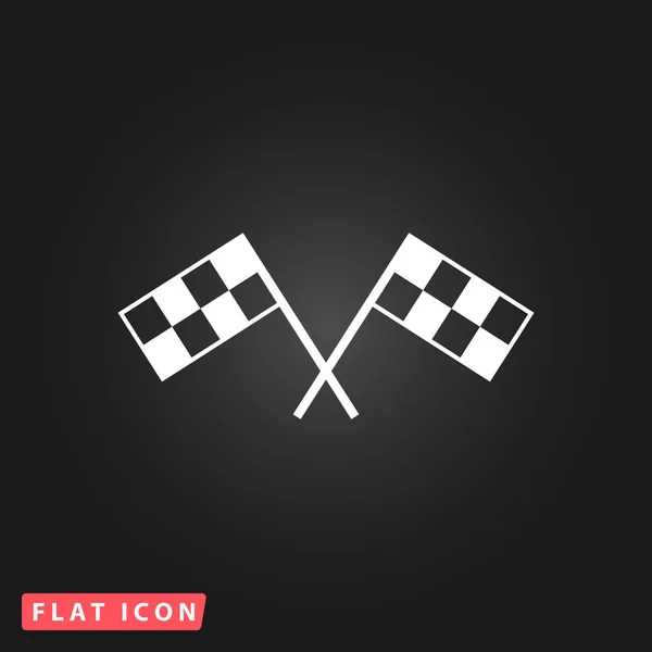 Racing flat vlagpictogram — Stockvector