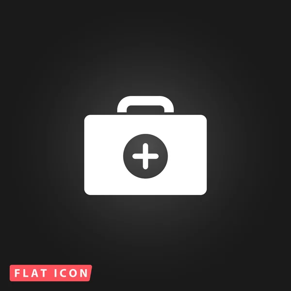 Medicinska box flat ikonen — Stock vektor