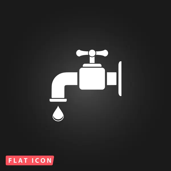 Faucet flat icon — Stock Vector