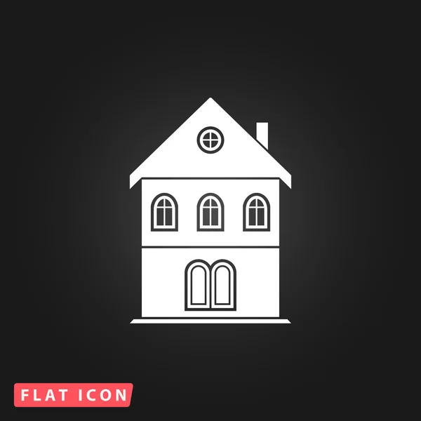 Casa icono plano — Vector de stock