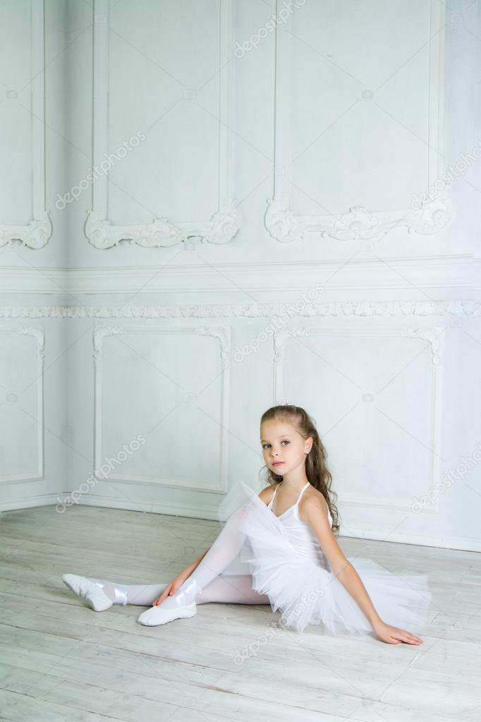 Young ballerina in a playful mood