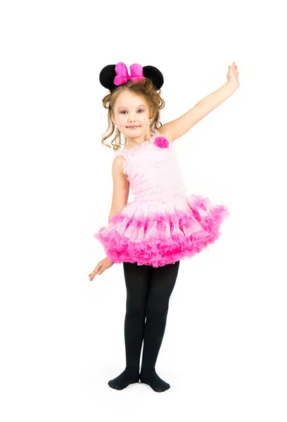 Pembe elbise poz içinde kız