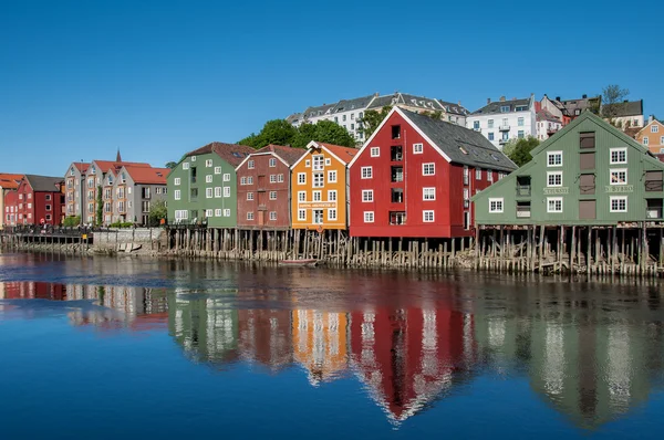 Trondheim vista de la ciudad vieja —  Fotos de Stock