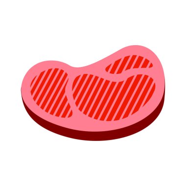 Et karikatürü tasarımı. ham sığır eti çizimi.