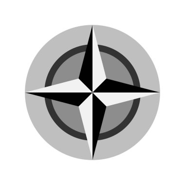 düz pusula simgesi tasarımı. navigasyon işareti ve sembol.