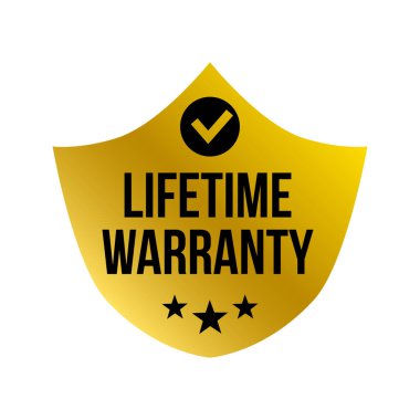 Ömür boyu garanti etiketi. garanti işareti ve sembol.