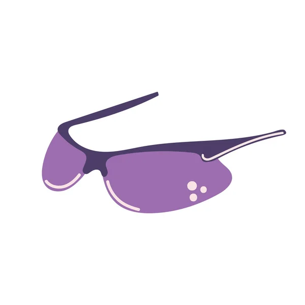 Óculos Desenhados Mão Para Esportes Voleibol Corrida Ciclismo Ilustração Plana — Vetor de Stock